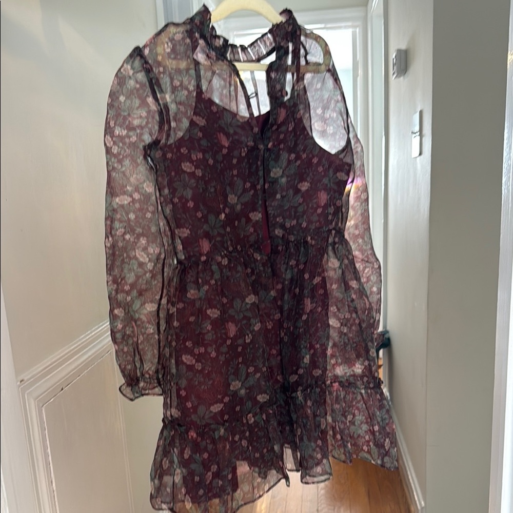 POLO RALPH LAUREN
Kids' Floral Ruffled Organza Dress In Butterfly Forest - Picture 3 of 4